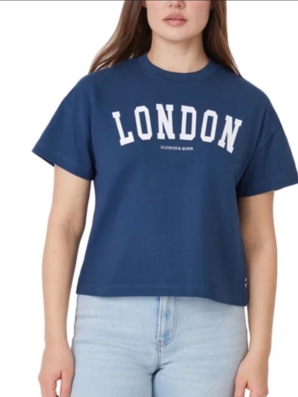 ☀️Scotch & Soda Boxy City T-Shirt “London” Street Style Blue Size Small